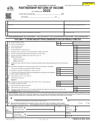 Document preview: Form N-20 Partnership Return of Income - Hawaii