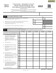 Form N-40 Schedule J Trust Allocation of an Accumulation Distribution - Hawaii
