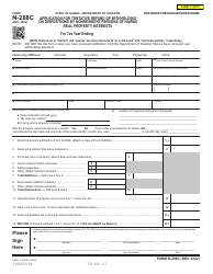 Form N-288C Application for Tentative Refund of Withholding on Dispositions by Nonresident Persons of Hawaii Real Property Interests - Hawaii