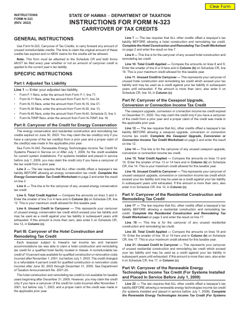 Form N-323  Printable Pdf