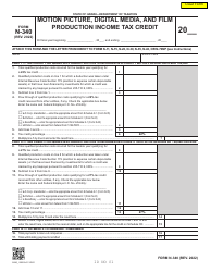Document preview: Form N-340 Motion Picture, Digital Media, and Film Production Income Tax Credit - Hawaii
