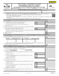 Form N-756 Enterprise Zone Tax Credit - Hawaii