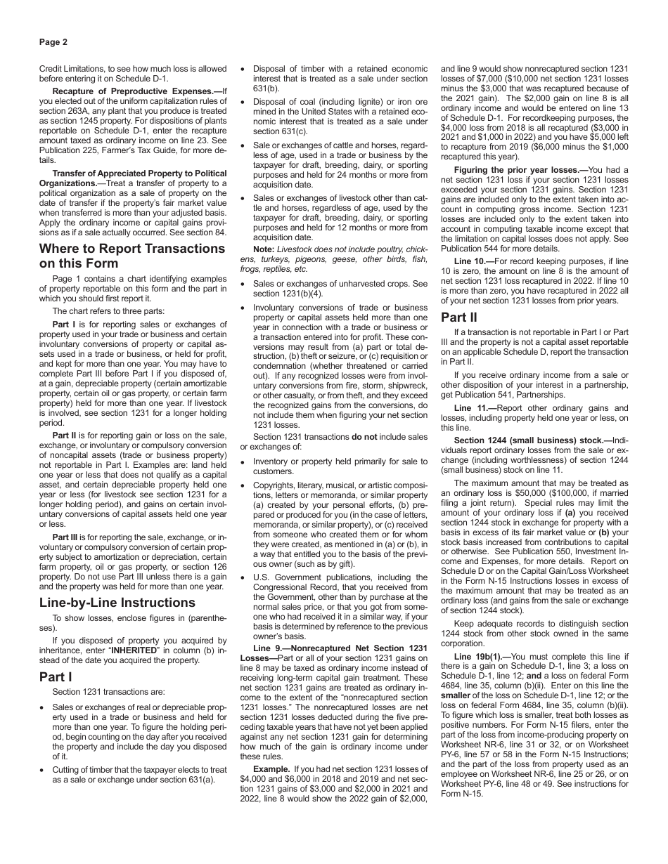 Instructions for Schedule D-1 Sales of Business Property - Hawaii, Page 2