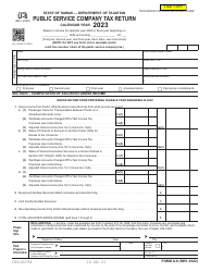 Form U-6 Public Service Company Tax Return - Hawaii, 2023