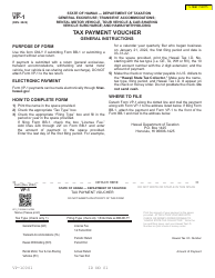 Form VP-1 Tax Payment Voucher - Hawaii
