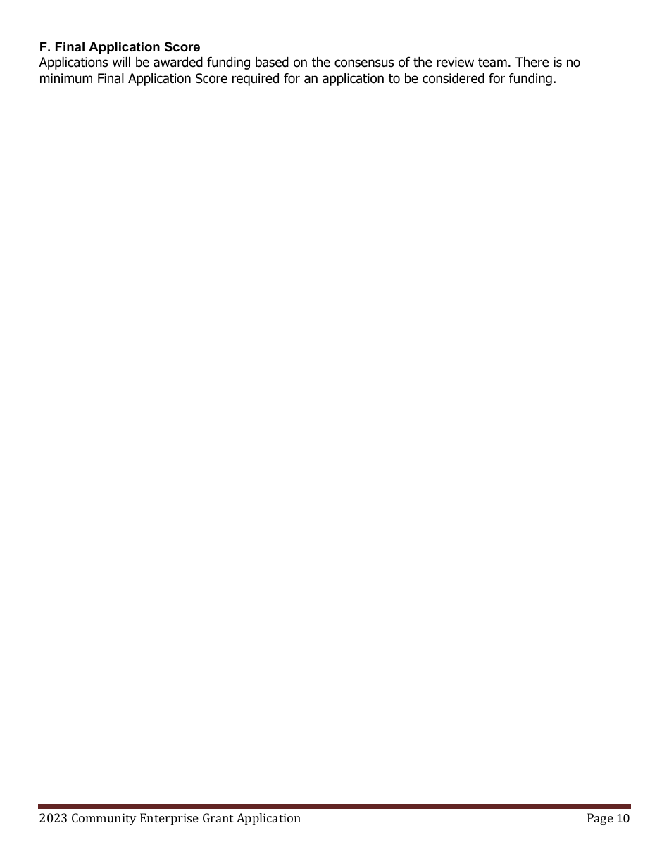 Community Enterprise Grant Program Application - Maine, Page 10