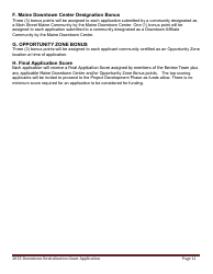 Downtown Revitalization Grant Program Application - Maine, Page 11