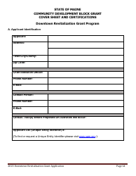 Downtown Revitalization Grant Program Application - Maine, Page 14