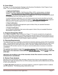 Downtown Revitalization Grant Program Application - Maine, Page 9