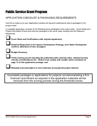 Public Service Grant Program Application - Maine, Page 5