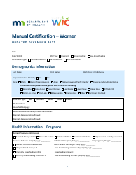 Manual Certification - Women - Minnesota