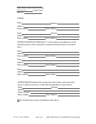 Form CC16:2.5 Address Information for Guardianships/Conservatorships - Nebraska, Page 2