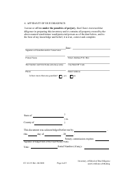 Form CC16:2.9 Inventory, Affidavit of Due Diligence, and Certificate of Mailing - Nebraska, Page 4