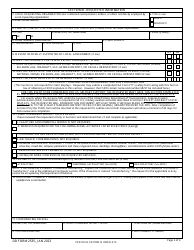 DD Form 2535 Request for Military Aerial Support, Page 2