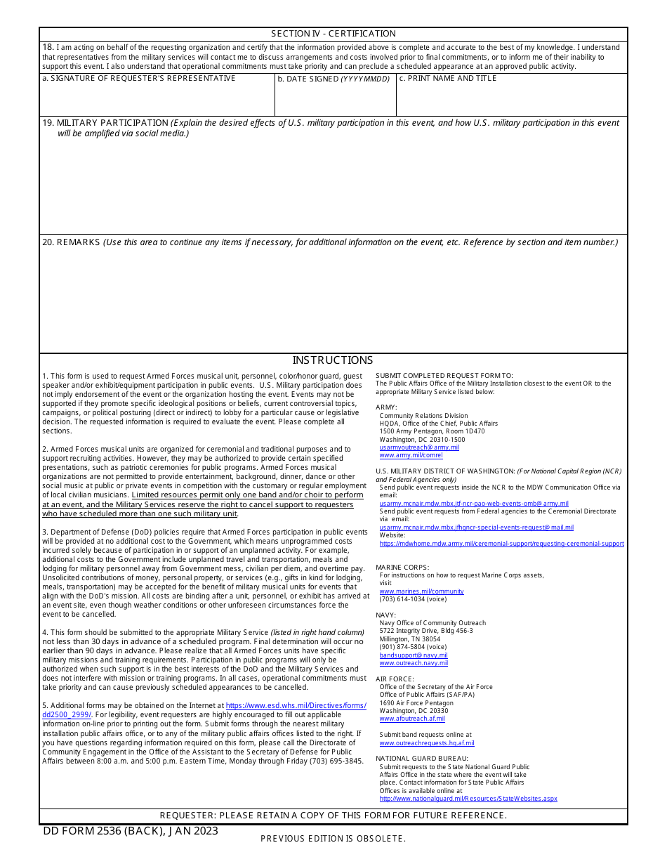 DD Form 2536 - Fill Out, Sign Online and Download Fillable PDF ...