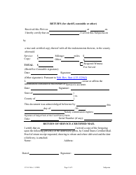 Form CC6:2 Subpoena (If Issued Pursuant to Neb. Rev. Stat. 25-1223(6)) - Nebraska, Page 2