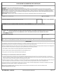 Document preview: DD Form 2058-1 State Income Tax Exemption Test Certificate