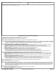 DD Form 2292 Request for Appointment or Renewal of Appointment of Expert or Consultant or Advisory Board Member, Page 2