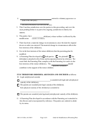 Form DC6:15.8 Order for Modification (Parenting Plan) - Nebraska, Page 2