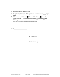 Form DC6:15.8 Order for Modification (Parenting Plan) - Nebraska, Page 4