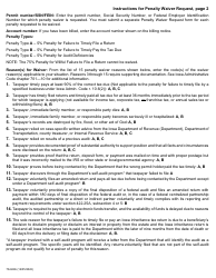 Form 78-629 Penalty Waiver Request - Iowa, Page 2