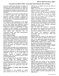 Form IA100D (41-158) Iowa Capital Gain Deduction - Timber - Iowa, Page 2