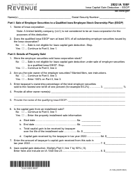 Form IA100F (41-160) Iowa Capital Gain Deduction - Esop - Iowa