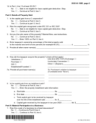 Form IA100E (41-159) Iowa Capital Gain Deduction - Business - Iowa, Page 2