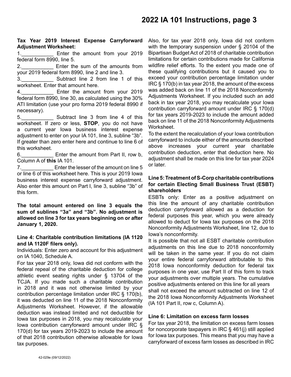 Form IA101 (42-029) Nonconformity Adjustments - Iowa, Page 5