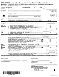 Form IA1040C (41-006) Composite Individual Income Tax Return for Nonresidents - Partnerships, S Corporations, Trusts, and Limited Liability Companies for Filing on Behalf of Nonresident Partners, Shareholders, Beneficiaries, or Members - Iowa