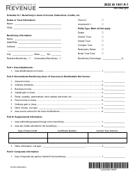 Document preview: Form IA1041 (63-009) Schedule K-1 Beneficiary&#039;s Share of Income, Deductions, Credits, Etc - Iowa