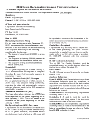 Document preview: Instructions for Form IA1120, 42-001 Iowa Corporation Income Tax Return - Iowa