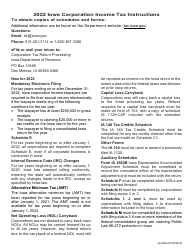 Instructions for Form IA1120, 42-001 Iowa Corporation Income Tax Return - Iowa