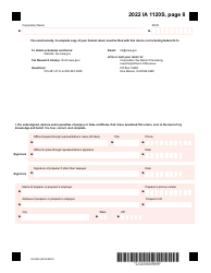 Form IA1120S (42-004) Iowa Income Tax Return for S Corporation - Iowa, Page 8
