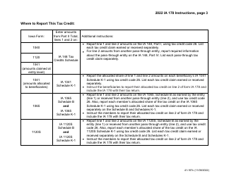 Form IA178 (41-167) Farm to Food Donation Tax Credit - Iowa, Page 3