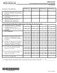 Form IA2210 (45-007) Iowa Underpayment of Estimated Tax by Individuals - Iowa, Page 2