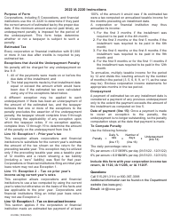 Form IA2220 (45-006) Underpayment of Estimated Tax - Corporations, S Corporations, and Financial Institutions - Iowa, Page 2