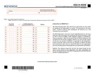 Form IA4562A (41-105) Depreciation Adjustment Schedule - Iowa, Page 3