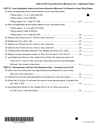 Form IA6251 (41-131) Alternative Minimum Tax - Individuals - Iowa, Page 2
