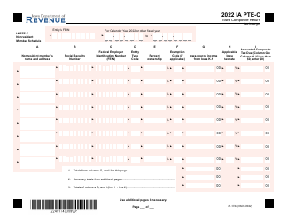 Form IA PTE-C (41-174) Iowa Composite Return - Iowa, Page 3