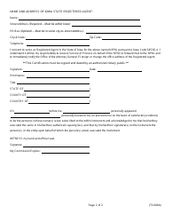 Form 70-088 Non-participating Manufacturer&#039;s (Npm) Appointment of Registered Agent for State of Iowa and Registered Agent&#039;s Statement - Iowa, Page 2