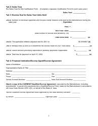 Non-participating Manufacturer Certification Form - Iowa, Page 2