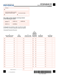 Form 41-178 Schedule CC Iowa Composite Credits Schedule - Iowa