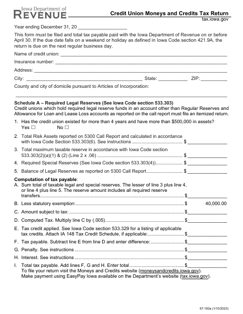 Form 57-150  Printable Pdf