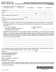 Form 78-641 Electronic Filing Requirement Exception Request - Iowa