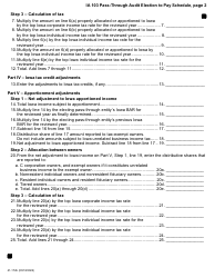 Form IA103 (41-172) Pass-Through Audit Election to Pay Schedule - Iowa, Page 2