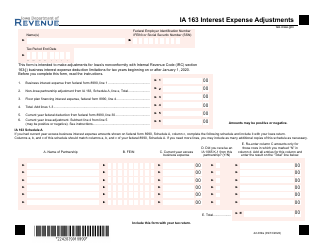 Form IA163 (42-039) Interest Expense Adjustments - Iowa