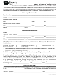 Form 57-122 Industrial Property Tax Exemption - Iowa