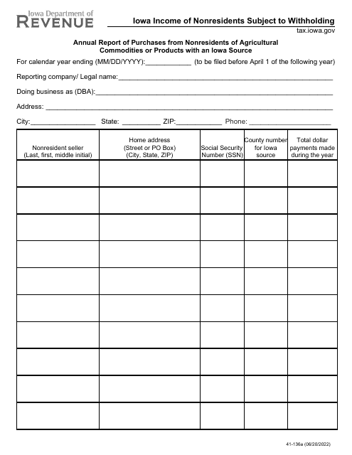 Form 41-136  Printable Pdf