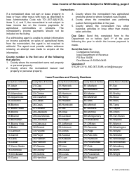 Form 41-136 Iowa Income of Nonresidents Subject to Withholding - Iowa, Page 2